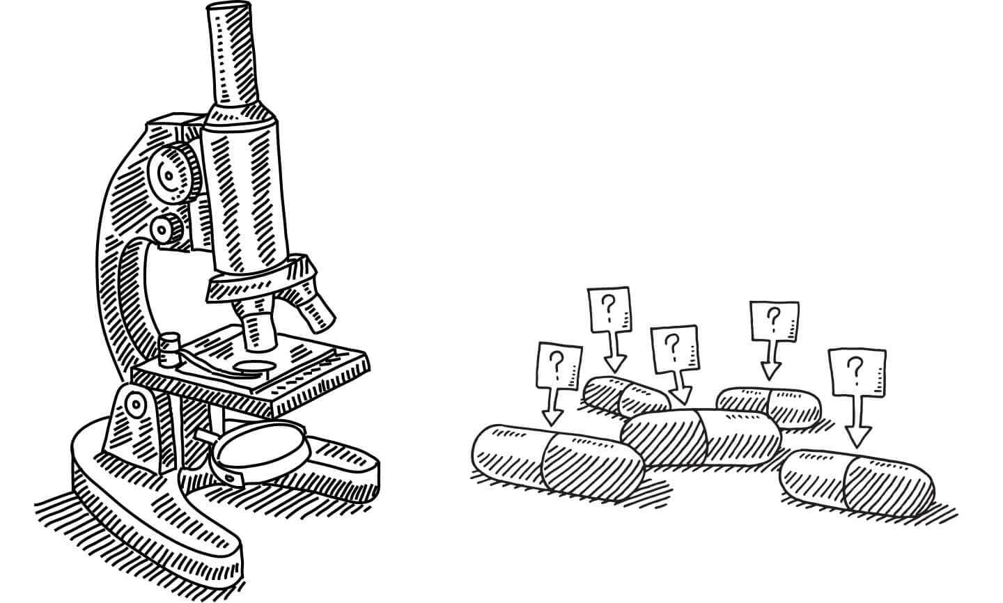 显微镜与药片