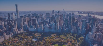 纽约城和中央公园鸟瞰图